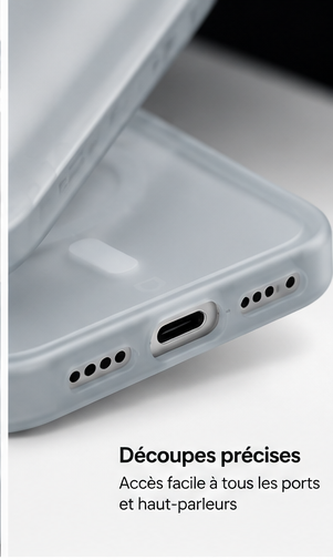 RhinoShield AirX Gris Vibrant découpes précises