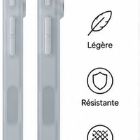 Coque RhinoShield AirX MagSafe Gris Vibrant, vue de profil