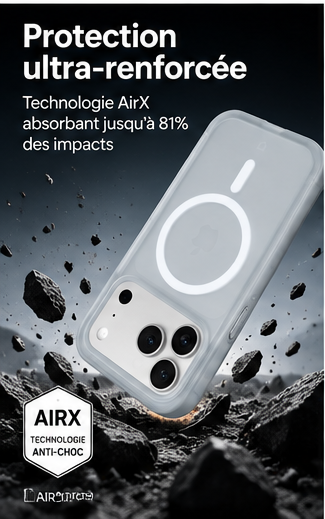 RhinoShield AirX Gris Vibrant protection ultra-renforcée
