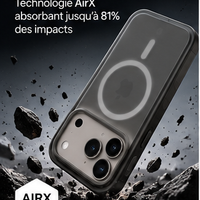 Coque RhinoShield AirX MagSafe Noir Pur, visuel de protection antichoc