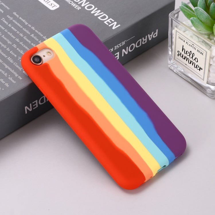 Coque en Silicone Arc En Ciel Multicolore pour iPhone 7 / 8 / SE 2020 / SE 2022 , Intérieur Microfibre - ABYTONPHONE