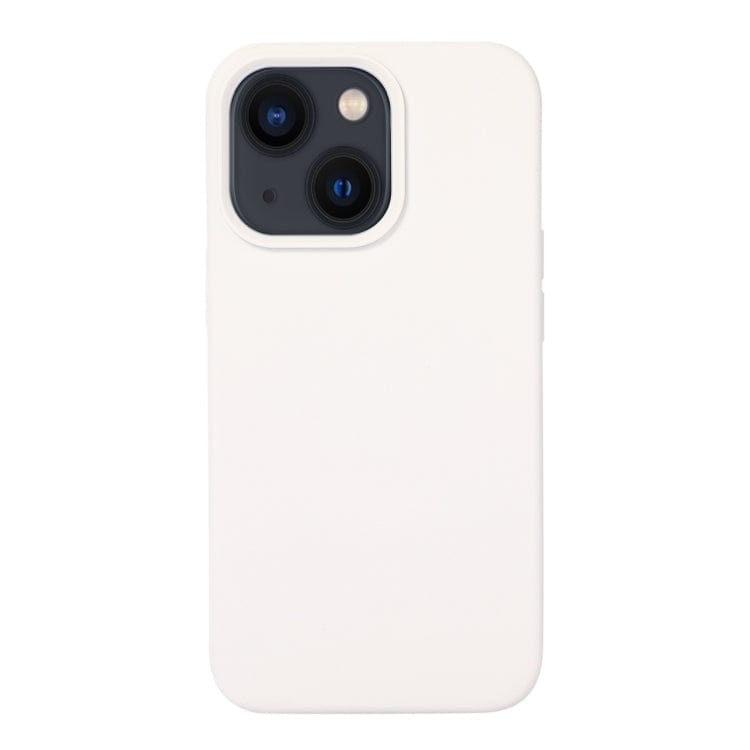 Coque en Silicone BeColor Fine et Légère pour iPhone 14 , Intérieur Microfibre - Blanc - ABYTONPHONE