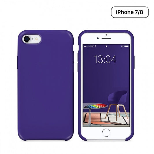 Coque en Silicone BeColor Fine et Légère pour iPhone 7 / 8 / SE 2020 / SE 2022 , Intérieur Microfibre - Violet - ABYTONPHONE